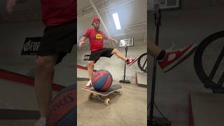 Skateboard Stomp Basketball Trick Shot!