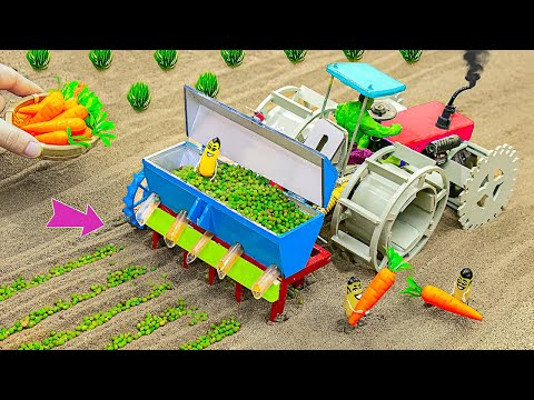 Diy tractor making automatic seeding machine | diy tractor mini Agricultural machine new technology