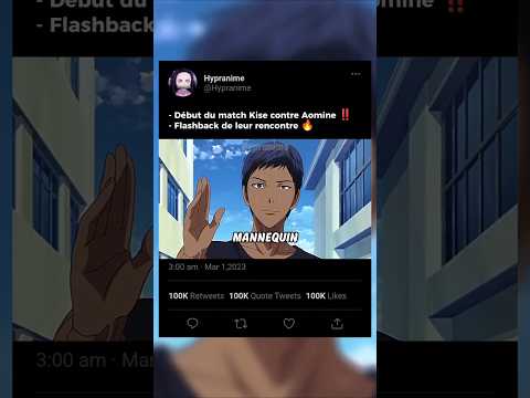 La rencontre entre le prodige Kise et le génie Aomine #anime #shorts