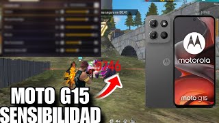 SENSIBILIDAD Y CONFIGURACION MOTO G15 EN FREE FIRE [DAR TODO ROJO] ✅