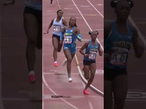 4x4 Epic Anchor Leg As Hydel Girls Hang On For Penn Relays Title! #shorts