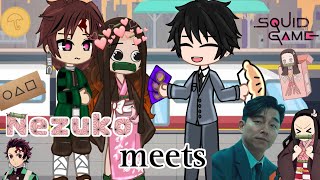 Nezuko meets Squid Game Recruiter?! + Tanjiro 💓💚🧋🍞 | Gacha Skit