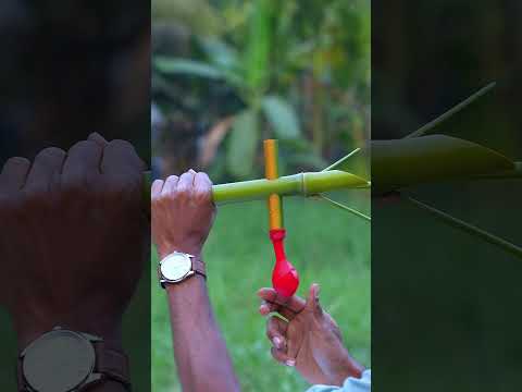 DIY Bamboo Slingshots #craft #shorts