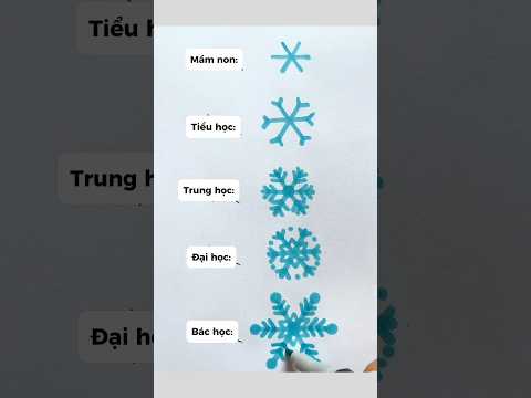Bạn vẽ Bông Tuyết ở cấp độ nào? ❄ #thienmink1 #vetranh #artist #vecoban #drawing #foryou #shorts