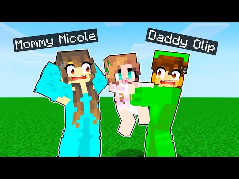 Olip and Micole Became A PARENTS In 24 Hours In Minecraft!