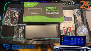EONON Portable Car Stereo Unboxing! Carplay ! Android Auto!!