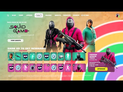 0 V-BUCKS SKIN PASS in Fortnite UPDATE 36.10 (Squid Game)