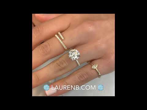 4 cr Round Diamond Classic Pave Engagement Ring