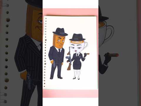 TUNG TUNG SAHUR & BALLERINA CAPPUCCINA as GANGSTERS?! SUS MOD Sticker Book DIY