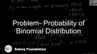 Problem- Probability of Binomial Distribution