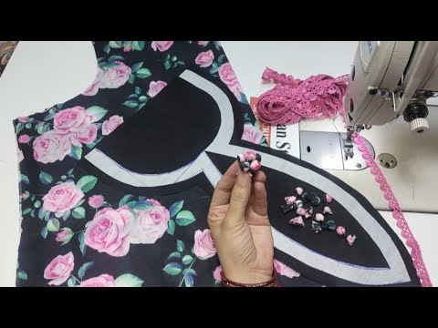 Unique & Beautiful 😍 Neck Design With Potli Button & Lace Pakistani Gala Design | Zohan Stitching
