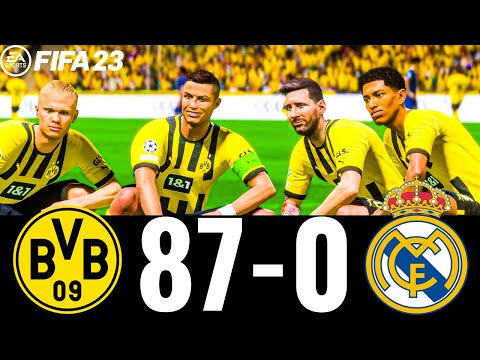 FIFA 23 - MESSI, RONALDO, MBAPPE, NEYMAR, ALL STARS | DORTMUND 87-0 REAL MADRID   | UCL FINAL