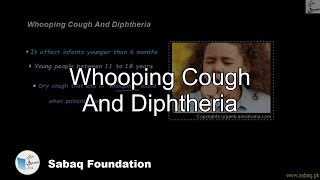 Whooping Cough And Diphtheria