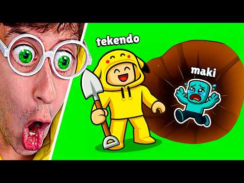 24 HORAS CAVANDO un HOYO 🏡😂!! (malo final 😈) - Roblox