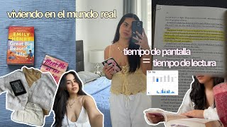 Reemplacé redes sociales por libros durante una semana 📖🎀⭐️ - cambio de hábitos & vlog de lectura
