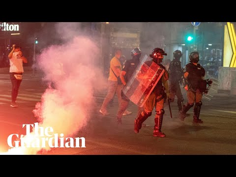 YouTube video thumbnail: Vučić Loyalists Clash With Anti-Government Protesters in Serbia