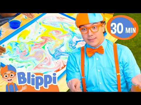 RAINBOW Milk Experiment! | Blippi and Meekah Best Friend Adventures | Educational Videos for Kids