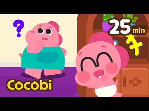 Bebê Dino Esconde-Esconde💗🦖 | Canções Coloridas para Crianças | Cocobi