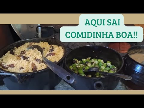 Sabor Caseiro: Arroz com Carne Seca Feito na Panela de Ferro!