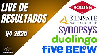 LIVE DE RESULTADOS: ROLLINS, SYNOPSYS, KINSALE, DUOLINGO, FIVE BELOW