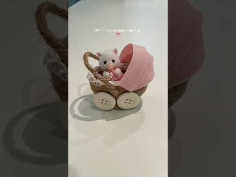 mini baby carriage 🍼🩷 #diy #miniature #sylvanianfamilies #fy #cute #craft #manualidades