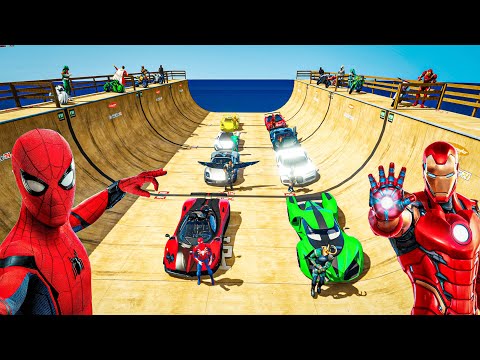 GTA V SPIDERMAN 2, THE AMAZING POPPY PLAYTIME 3 Join in Epic New Stunt Racing Game