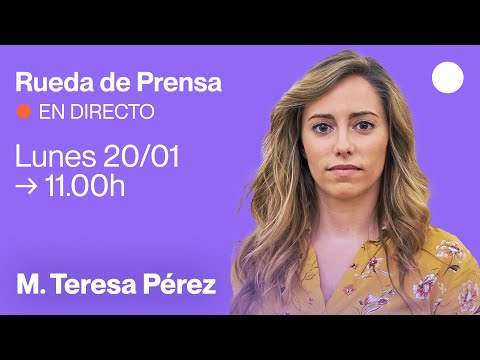 Rueda de prensa de María Teresa Pérez.