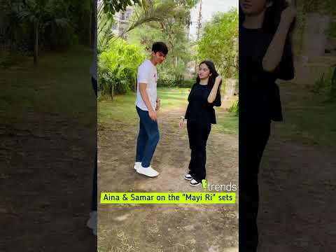 Aina Asif & Samar Abbas on the “Mayi Ri” Sets