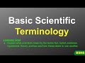 Understanding Scientific Terminology