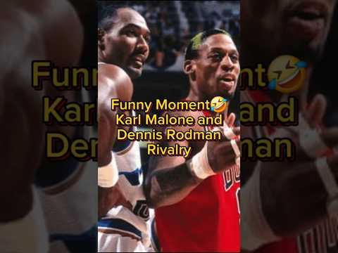 Funny Moments Karl Malone and Denis Rodman Rivalry. #nba #basketball #shortsviral #shorts #basket