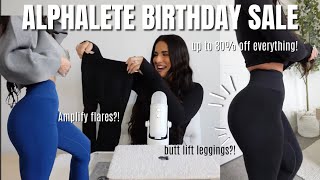 ALPHALETE BIRTHDAY SALE REVIEW || the best leggings EVER… glute lift leggings & FLARE amplify?!