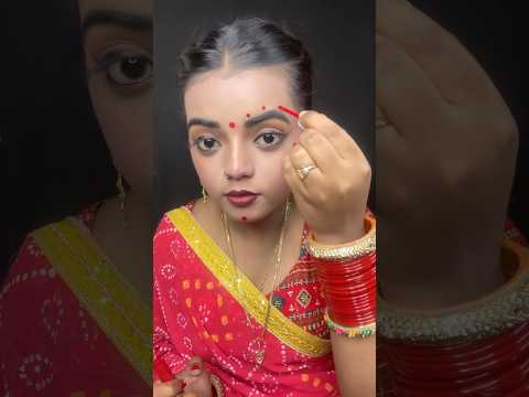 Radharani🥰Facial kolka Design with kumkum bindi❤️✨#radhakrishna #makeup #makeuptutorial #rshorts