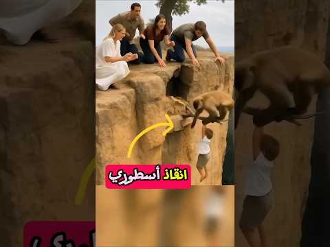 القرد بديع ينقذ الطفل قبل ما يضيع! 🤯