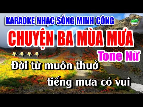 Karaoke Nhạc Sống Tone Nữ Dễ Hát | Chọn Lọc Nhạc Trữ Tình BOLERO – CHUYỆN BA MÙA MƯA