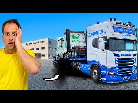 COLLECTING 2 BRAND NEW *ECO* VOLVOS IN MY SCANIA V8 |  #truckertim