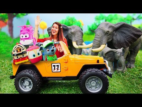 Aprendemos los nombres de los animales salvajes. Guardería Infantil. Vídeo para niños.