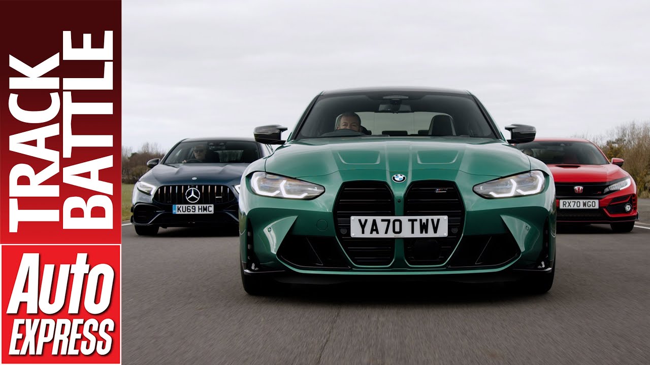 BMW M3 Competition vs Mercedes-AMG A45 vs Honda Civic Type R GT: Steve Sutcliffe Track Battle