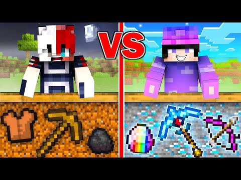 POOR vs RICH Secret Items Mine Battle in Minecraft !! Ft. @Shivang02