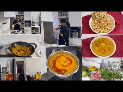 Housewife's Life 🤷‍♀️ Evening To Next Morning ⛈️ बरिश Special First Day Of School Veggie Shopping |