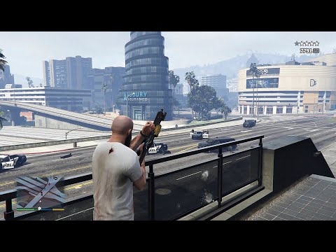 GTA 5 - TREVOR’S FIVE STAR COP BATTLE