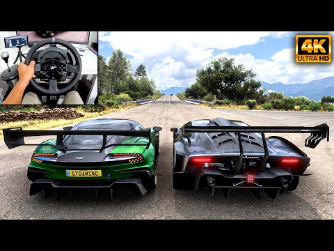 Aston Martin Vulcan & Lamborghini Essenza | Forza Horizon 5 | Thrustmaster T300RS gameplay