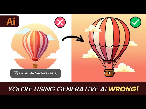 Adobe Illustrator Tutorial -  How to Effectively Use Generative Shape Fill