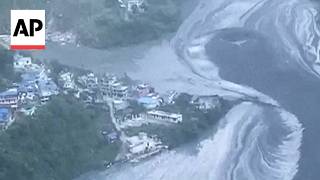YouTube video thumbnail:  Villages Evacuated in Nepal as Flash Flood From Budhi Gandaki River Destroys Homes