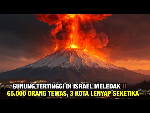 GUNUNG TERTINGGI DI ISRAEL MELETUS‼️65 000 ORANG TEWAS, 3 KOTA LENYAP SEKETIKA