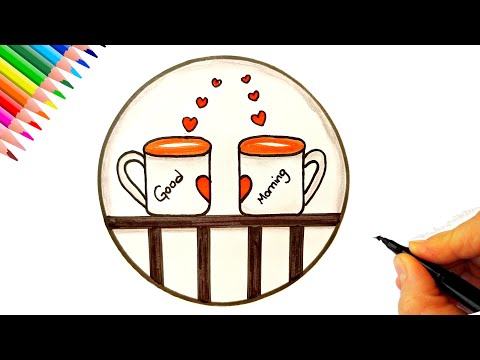 Çok Kolay Karakalem Bardak Çizimi - Mug Drawing - Karakalem Çizimler - Pencil Drawing - Kolay Çizim