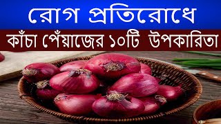 রোগ প্রতিরোধে কাঁচা পেঁয়াজের ১০টি  উপকারিতা || কাঁচা পেঁয়াজই পারে আপনাকে সুস্থ রাখতে ।