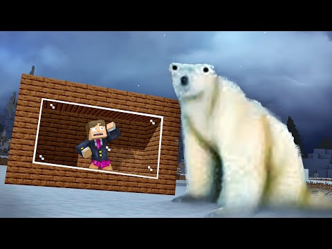 SOBREVIVI AO  ICE BEAR 2026 no MINECRAFT! (o bizarro urso polar do futuro)