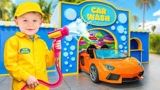 Oliver and the Funny Car Wash Worker | Kids Adventure