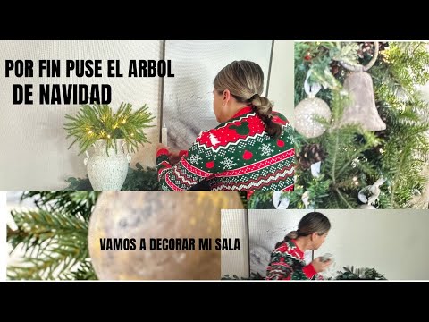 VAMOS A DECORAR  MI SALA para la navidad  /POR FIN PUSE MI ARBOL DE NAVIDAD