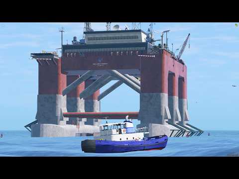 Working On Massive Oil Drill Platform in GTA 5 RP!